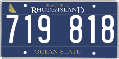 RI license plate 719818