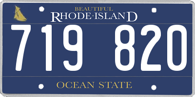 RI license plate 719820