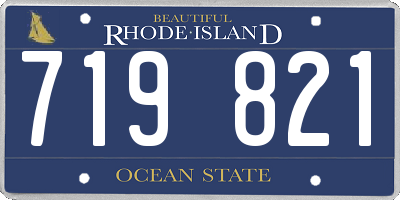 RI license plate 719821