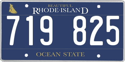 RI license plate 719825