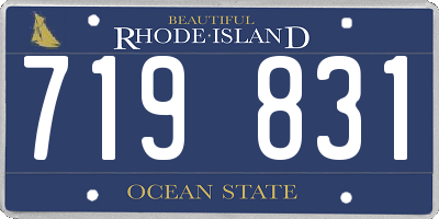 RI license plate 719831