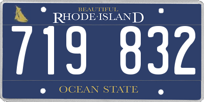 RI license plate 719832