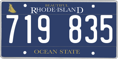 RI license plate 719835