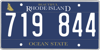 RI license plate 719844