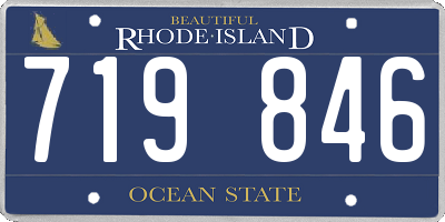 RI license plate 719846
