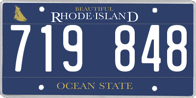 RI license plate 719848