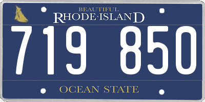 RI license plate 719850