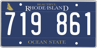 RI license plate 719861