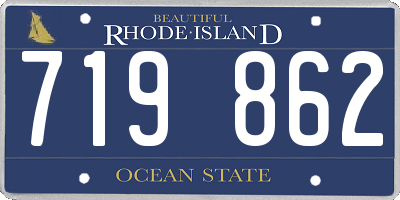 RI license plate 719862