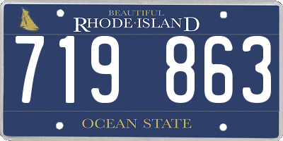 RI license plate 719863