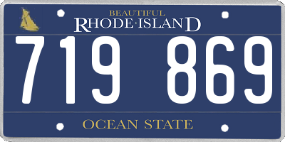 RI license plate 719869