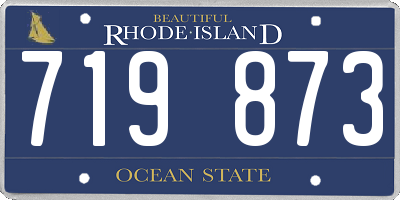 RI license plate 719873