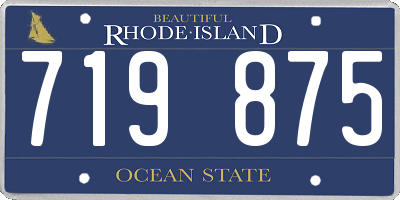 RI license plate 719875