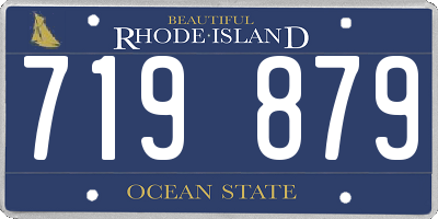 RI license plate 719879