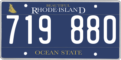 RI license plate 719880