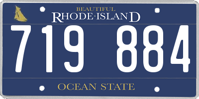 RI license plate 719884