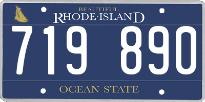 RI license plate 719890
