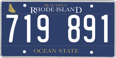 RI license plate 719891