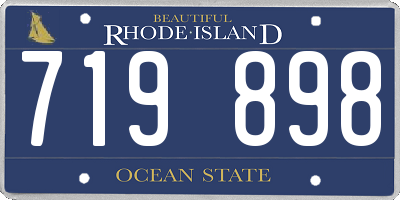 RI license plate 719898