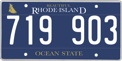RI license plate 719903