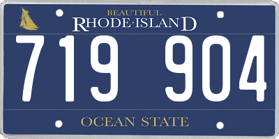 RI license plate 719904