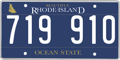 RI license plate 719910