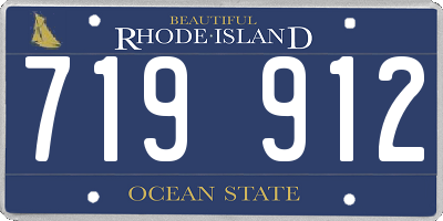 RI license plate 719912