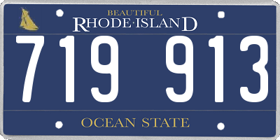 RI license plate 719913