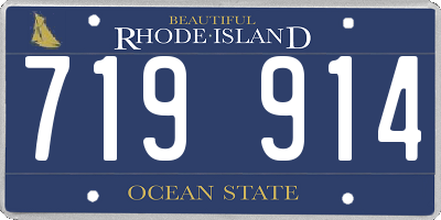 RI license plate 719914
