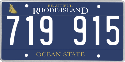 RI license plate 719915