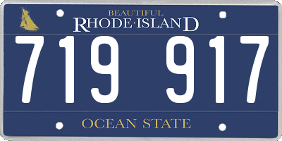 RI license plate 719917