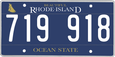 RI license plate 719918