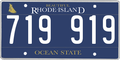 RI license plate 719919