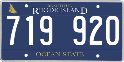RI license plate 719920