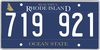 RI license plate 719921