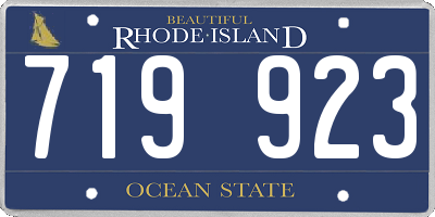 RI license plate 719923