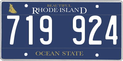 RI license plate 719924