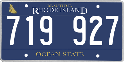 RI license plate 719927