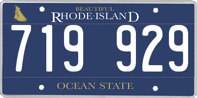 RI license plate 719929