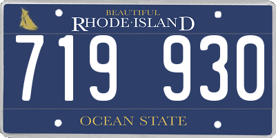 RI license plate 719930