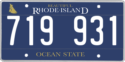 RI license plate 719931