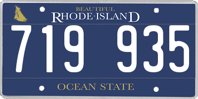 RI license plate 719935