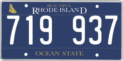 RI license plate 719937