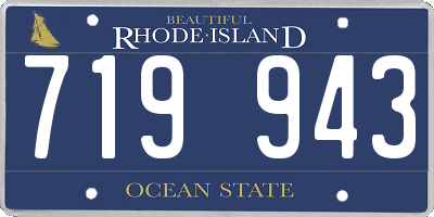 RI license plate 719943