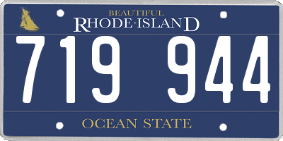 RI license plate 719944