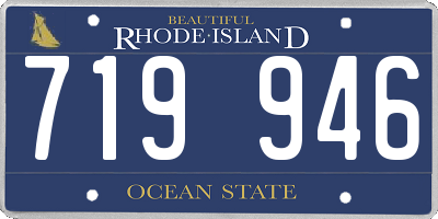 RI license plate 719946