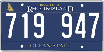 RI license plate 719947