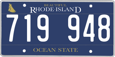 RI license plate 719948