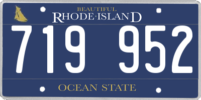 RI license plate 719952