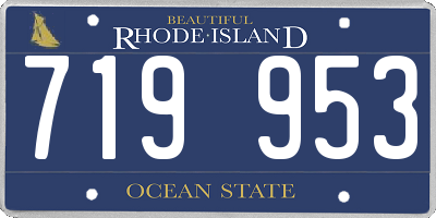 RI license plate 719953